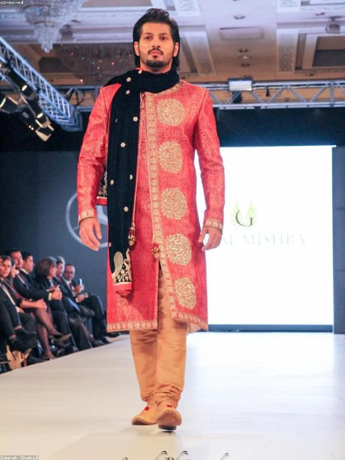 Handwoven Muslin Sherwani — Full Drape